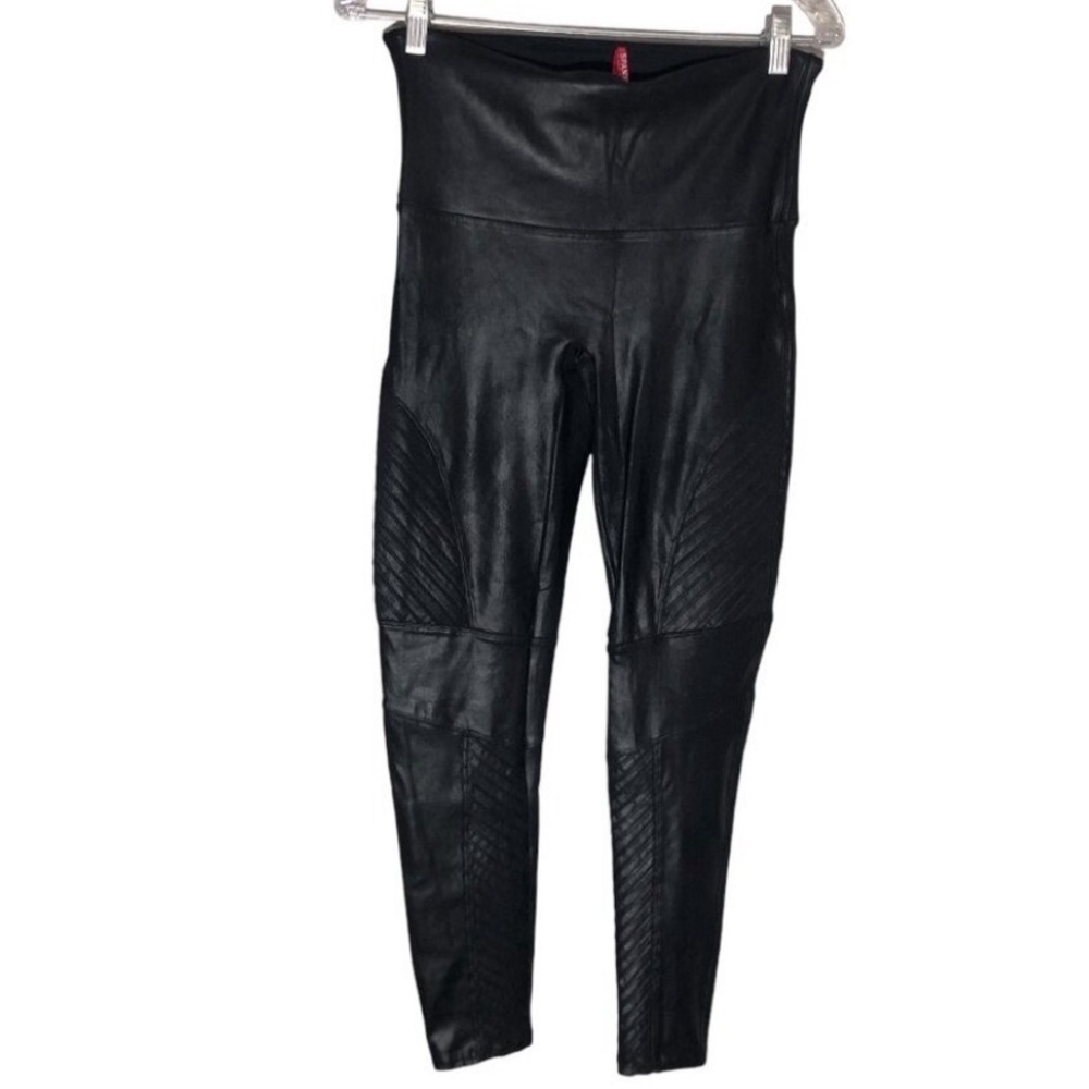 Spanx Faux Leather Moto Leggings